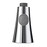 Homdoxキッチン蛇口プルアウトスプレーヘッドユニバーサル交換蛇口ヘッド、ポリッシュクローム