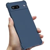 Google Pixel 7a 用 耐衝撃 ケース シリコン ピクセル7a カバー 薄型 スリム TPU カメラ保護 ワイヤレス充電 ケース ストラップホール 指紋防止 スマホケース 青 0109-PX7A-02