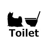 [ＫＡＩＭＩＲＵ ＳＴＯＲＥ] かわいい 犬 トイレ シルエット ウォールステッカー インテリア シール (ヨークシャーテリア k-281)