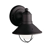 9021BK Seaside 1LT 7IN Exterior Wall Mount, Black Finish by Kichler Lighting [並行輸入品]