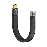 CY USB4 延長ケーブル 13cm スリム フラット オス-メス 40Gbps 240W電源 8K@60Hzビデオ, UC-040-0.13W-HX