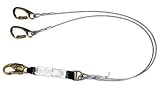 MSA 10047087 FP5K Energy Absorbing Twin-Leg Cable Tie-Back Lanyard, 36C Harness Connection, FP5K Anc