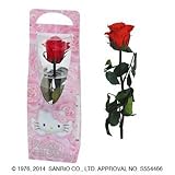 薔薇一輪でハローキティだから可愛いスマートなプレゼント　プリザーブドフラワーのワンランク上のセンスを・・　花 誕生日　プレゼント　フラワーアレンジ　フラワーギフト 結婚祝い アレンジメント　御祝い　送