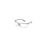 Privo Red Accent Temple Tips Safety Glasses Silver, Lens, Clear, Anti Fog, Uom Each by 3M