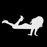 Sedeta® セクシーな美3Dステッカーカーエクステリアボディウィンドウバンパートランクデカールデコレーション 白