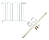 Summer Infant Slide and Lock Top of Stairs Metal Gate with No-Hole Stairway Installation Kit by SI [