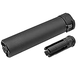 14mm逆ネジ用 サプレッサー ＆ ハイダーセット (SFタイプ SOCOM556 RC2 サイレンサー ＆ SFタイプ 4Prong フラッシュハイダー) BK ブラック