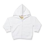 Larkwood Baby/Kids Zip Through Hooded Sweatshirt / Hoodie (24-36) (White) by Larkwood