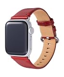 [n max n]【Apple Watch レザーバンド (49mm,45mm,44mm,42mm用/レッド)】アップルウォッチ対応 本革 牛革