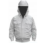 NSP 空調服 オリジナルセット NB-101 シルバー 4Lサイズ フード付き・チタン加工(肩・袖 補強あり)