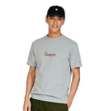 [チャンピオン] 半袖Tシャツ 半袖 丸首 綿100% COTTON USA グラフィックロゴプリント SHORT SLEEVE T-SHIRT メンズベーシック C3-B340 オックスフォードグレー
