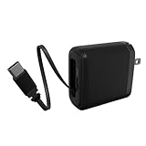 オウルテック PD65W 充電器 巻取り式 ケーブル内蔵 65cm Type-Cケーブル Type-Cポート×1 PSE認証 ノートPC スマートフォン ブラック OEC-APD65C2RG-BK