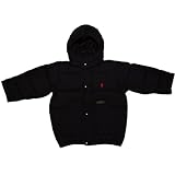 RALPH LAUREN (ラルフローレン)男の子用ブラックフード付き防寒ダウンジャケット 2T 2歳用 95cm-100cm 秋冬アウター,黒ジャンパー,内綿入りジャケット,出産祝いギフト,【並行輸