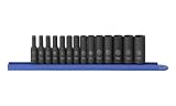 GearWrench 84909 1/4-Inch Drive Impact Socket Set Deep Metric 14-Piece [並行輸入品]