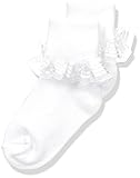 Jefferies Socks Girls' Infant Stripe Lace White Toddler [並行輸入品]