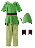 [ReliBeauty] ハロウィン 仮装 子供 男の子 女の子 コスプレ 衣装 キッズ コスチューム クリスマス パーティー 発表会 帽子付 グリーン 140