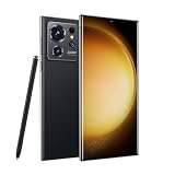 C24 Ultra 5G スマートフォン、スマートフォン本体 6.8 インチ画面が大きいスマホ、ゲーミングスマホ、顔認証と指紋ロック解除機能を搭載携帯電話、72MP+108MP スマホ、7800mAh バッテアンドロイド スマホ (黒,3G+64G)