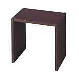 連結できるラック用連結用パーツ　　ダークブラウン　Ｃ（コの字型（上積みタイプ））