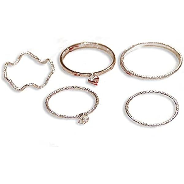 Amazon | SIHANG リング 指輪 8点セット 重ねづけ 重ね付け リング