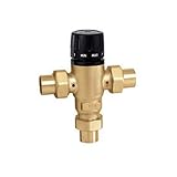 Caleffi 521509を混合Cal 3ウェイ温度調節ミキシングバルブ、low-lead真鍮3 / 4インチ汗