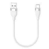USB Type C ケーブル 0.5m 1本セット 短い SLEIJAOOE 絡まないケーブル シリコン素材採用 66W急速充電 USB-A to USB-C 高耐久 断線防止 USB2.0 データ転送 スマホ/タブレット/ゲーム機 等Type-C機器対応 (ホワイト)