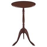 サイドテーブル ベッドサイドテーブル ソファー横テーブル クラシカルデザイン コンパクト ダークブラウン