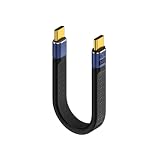 日本の中小企業 MSL FORCE USB-C to USB-C オス オス FCPケーブル L字 USB4 40Gbps PD240W 8K@60Hz Thunderbolt 3/4 fpc-40g (Cタイプ, 1個)