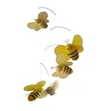 Bumblebee Mobile Yellow Smiling Nylon Mesh Bumble Bees Mobiles Decorations Decorate Baby Nursery Bed
