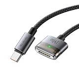 Mcdodo 140W USB-C to Mag-safe 3 磁気充電ケーブル 140W急速充電 強力な磁気 マグセーフ3充電コード Mag-safe3充電ケーブル アルミ合金と透明TPEデザインのシェル パソコンコード MacBook Pro（M5/M4/M3/M2/M1 チップ）、MacBook Air（M4/M3/M2 チップ）など機器対応 ブラック