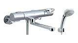 LIXIL(リクシル) INAX 浴室用 壁付 サーモスタット付シャワーバス水栓 クロマーレS エコフルスイッチ多機能シャワー BF-WM145TSBW