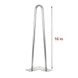 do4uソリッドアイロンヘアピンメタルテーブル脚、2-rod – 1 / 2インチ厚 – (セットof 4 )