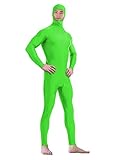 Sheface Adult Spandex Face Open Zentai Bodysuits Costume (XX-Large, Lime Green)