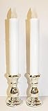 Holiday Time 2 Battery Operated Yellow LED Candle Lamps w/ Silver Base Set of 2 [並行輸入品]