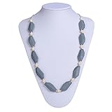 DOMIRE NK-DM004 Silicone Baby Teething Necklace for Mom to Wear - BPA Free and FDA Approved - Nursin