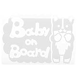ホワイト（白） 犬 コーギー タッチ Baby on board ベビーオンボード ステッカー 窓ガラス用シールタイプ 車 タッチ戌 干支 動物