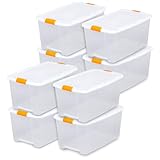 8個セット アイリスオーヤマ 高い所BOX 幅40×奥行66×高さ32cm クリア