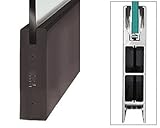 CRL Duranodicブロンズ10 "スクエアシングルドアレールwithoutロックfor 1 / 2 "ガラス – 35 – 3 / 4 "長