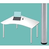 Garage パソコンデスク L型デスク D2 D2-E-ST 白 ホワイト