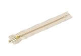 Y.K.K 玉付ファスナー 20cm 10本入 ベージュ 3G20-572