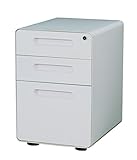 筑波産商 パステルカラーチェスト AP-CH ワゴン ホワイト色 BL キャスター・鍵付 -