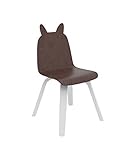 Oeuf Rabbit Play Chairs In Walnut (set Of 2), Walnut/white [並行輸入品]