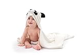Mother Panda SUPER SOFT Hooded Baby Towel Washcloth - 100% Organic Natural Bamboo Bath Towel - Panda