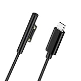 Minopara USB-C to Surface 急速充電ケーブル 、15V/3A 45W PD USB-C充電器必要、マイクロソフト Surface Pro 7/6/5/4/3/X Surface Go1/2 Surface Laptop 1/2/3/4 Book タブレット対応