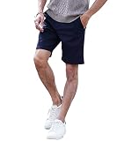 ショートパンツ メンズ ストレッチ ツイル ショーツ 短パン L ネイビー