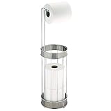 High Quality Bruschia Free Standing Toilet Paper Holder for Bathroom - Chrome/Brushed Stainless Stee