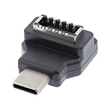 CY アダプター Type-C USB-C オス - Type-E USB 3.1 フロントパネルヘッダーメスマザーボード拡張データアダプター 90 度角度