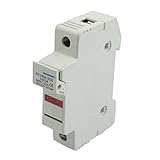 SODIAL(R) RT18-32X AC 380V 32A 1ポール　10x38mm DINレールマウントヒューズホルダーベース