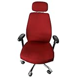 [楽MoMo] 椅子カバー 座面 背もたれ ヘッドレスト 事務椅子 オフィス チェア 洗濯可 伸縮素材 ストレッチ (a. ブラック)