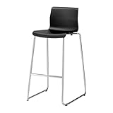 IKEA(イケア) GLENN ブラック/クロムメッキ 77 cm 20203228 バースツール、ブラック、クロムメッキ