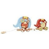 Wishtime くるくる 木のおもちゃ 象 紐を引っぱる 可愛い 知育 玩具